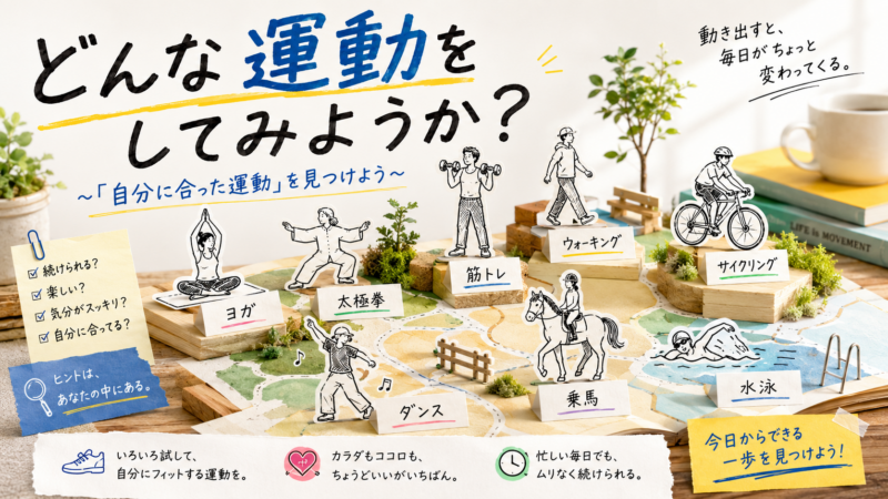 どんな運動をしてみようか？〜「自分に合った運動」を見つけよう〜